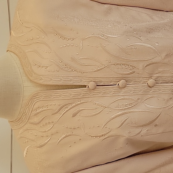 Papèll Petites 10p pink silk suit with skirt - Picture 3 of 8